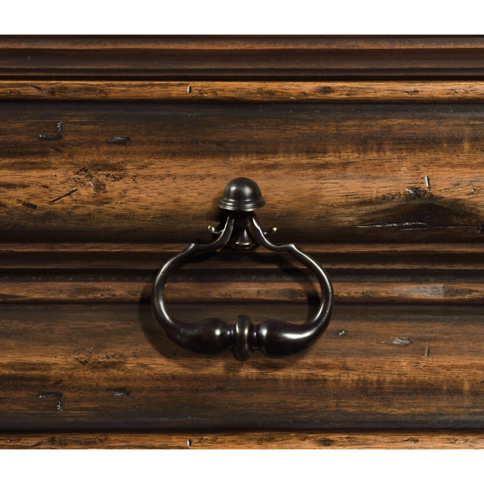 Octagon rustic walnut coffee table