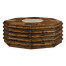 Octagon rustic walnut coffee table