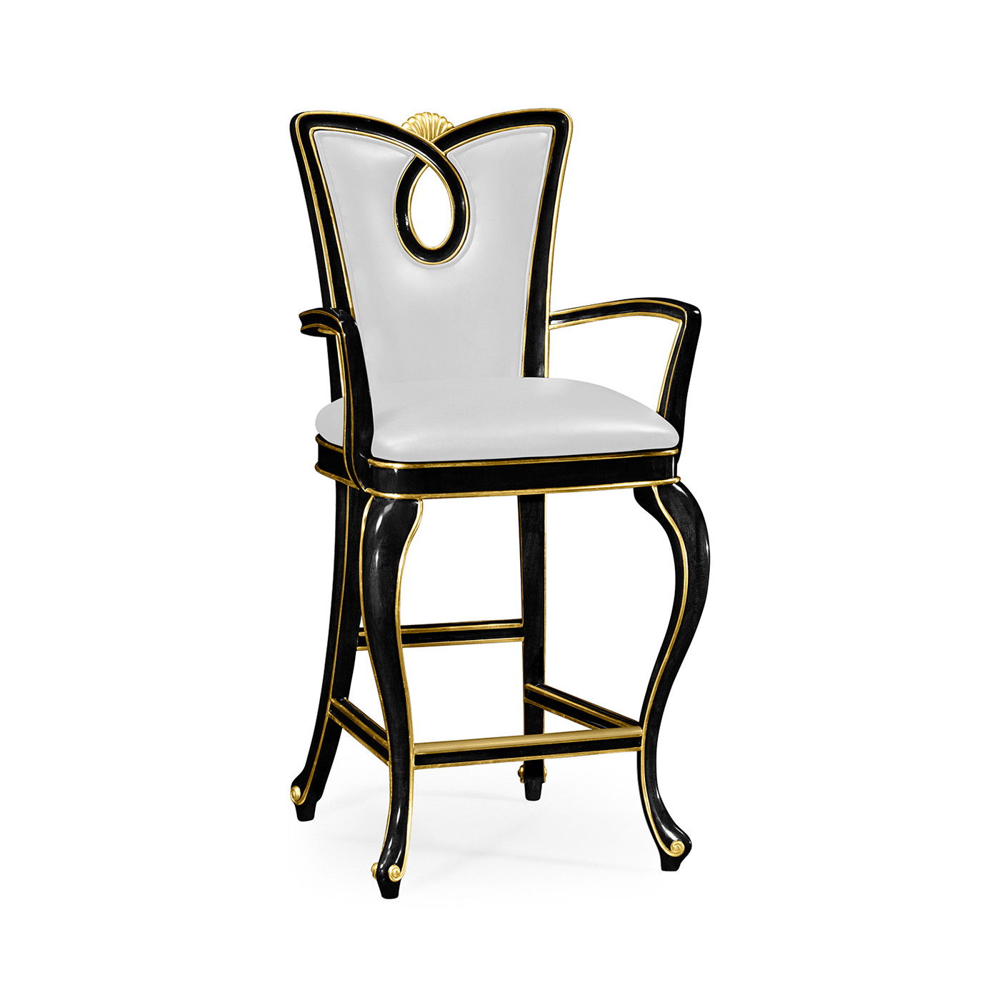 Black Painted Barstool (Arm)