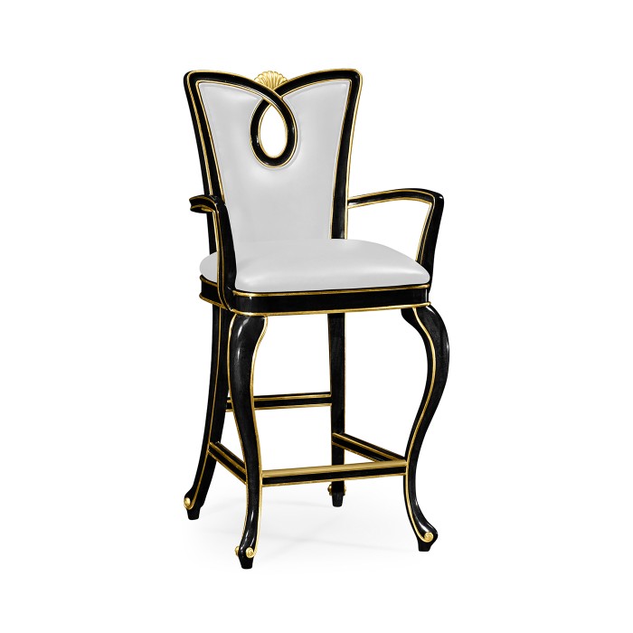 Black Painted Barstool (Arm)