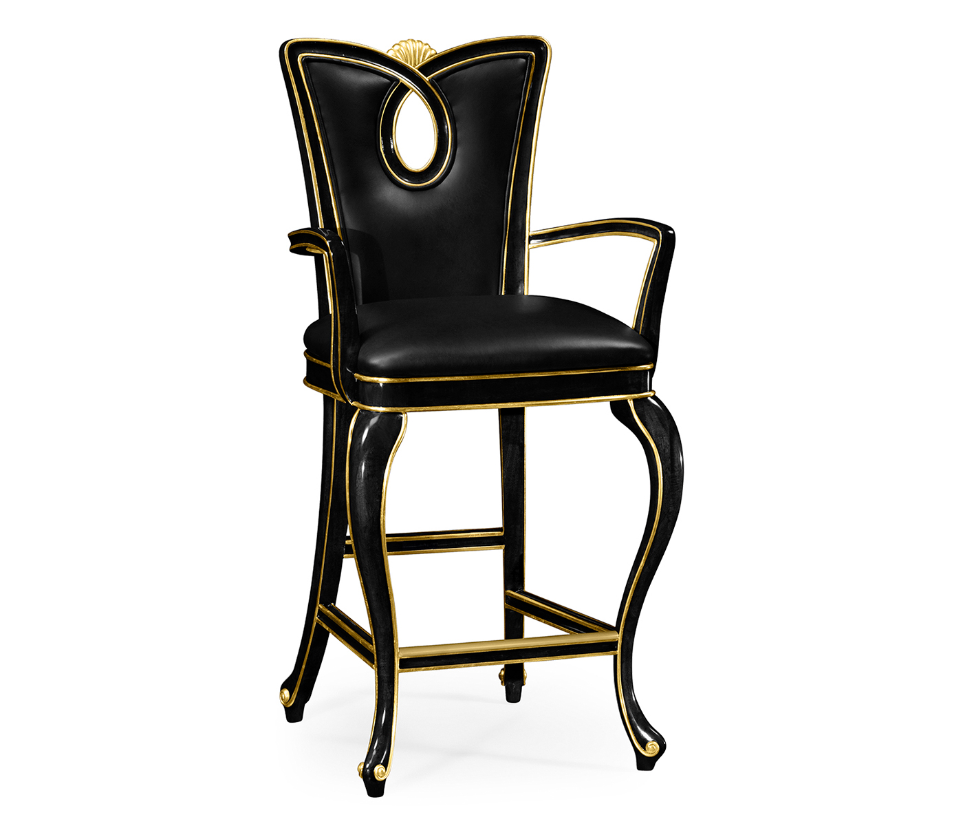 Black Painted Barstool (Arm)