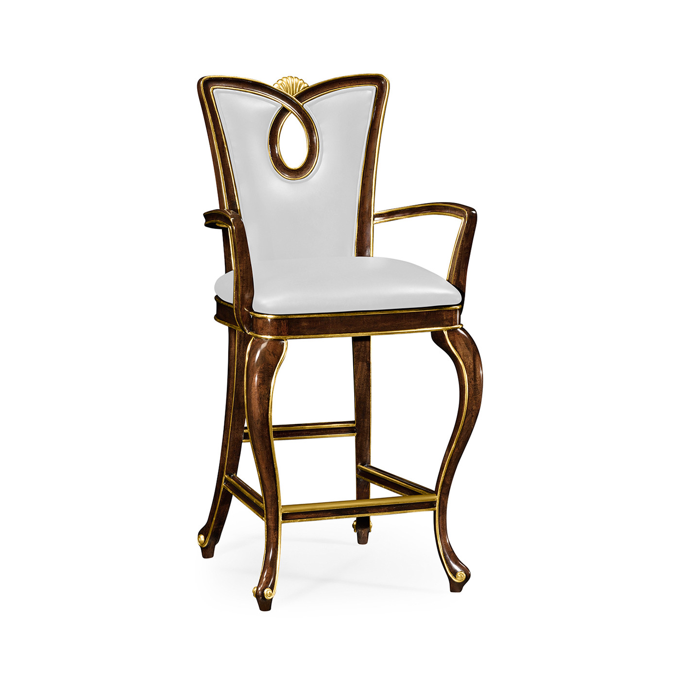 Mahogany Brown Barstool (Arm)