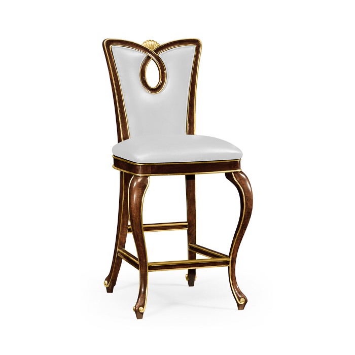 Mahogany brown barstool (Side)
