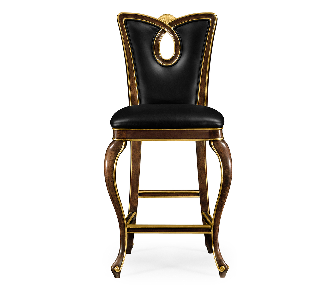 Mahogany brown barstool (Side)