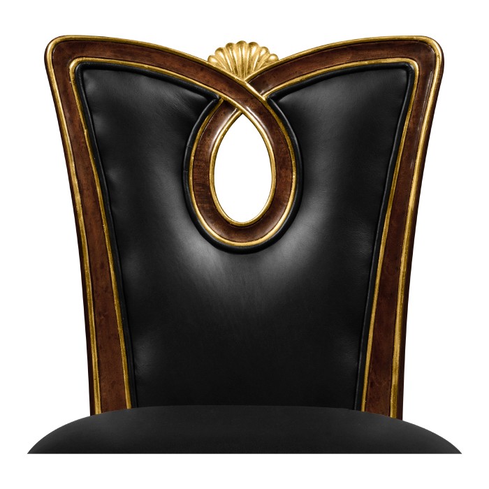 Mahogany brown barstool (Side)
