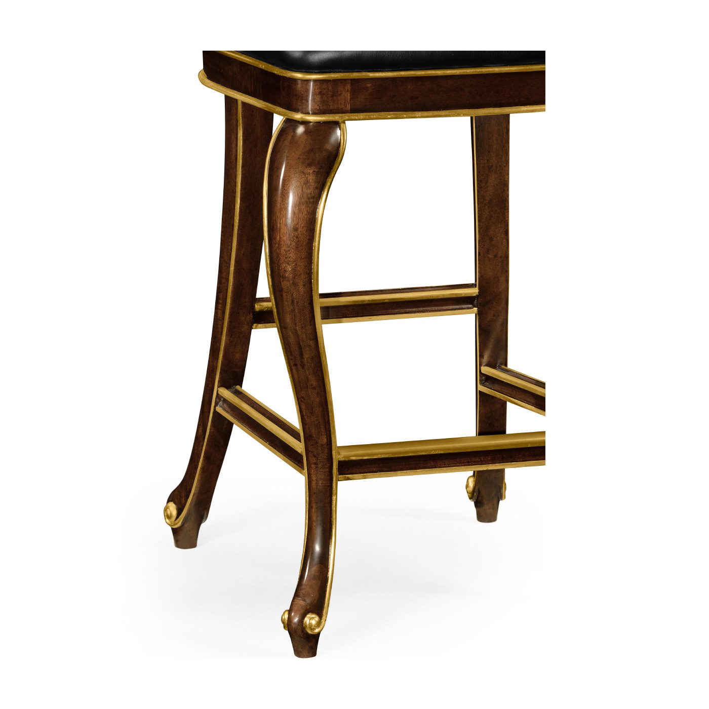 Mahogany brown barstool (Side)