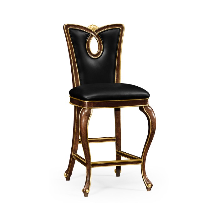 Mahogany brown barstool (Side)