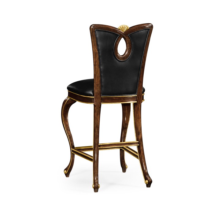 Mahogany brown barstool (Side)
