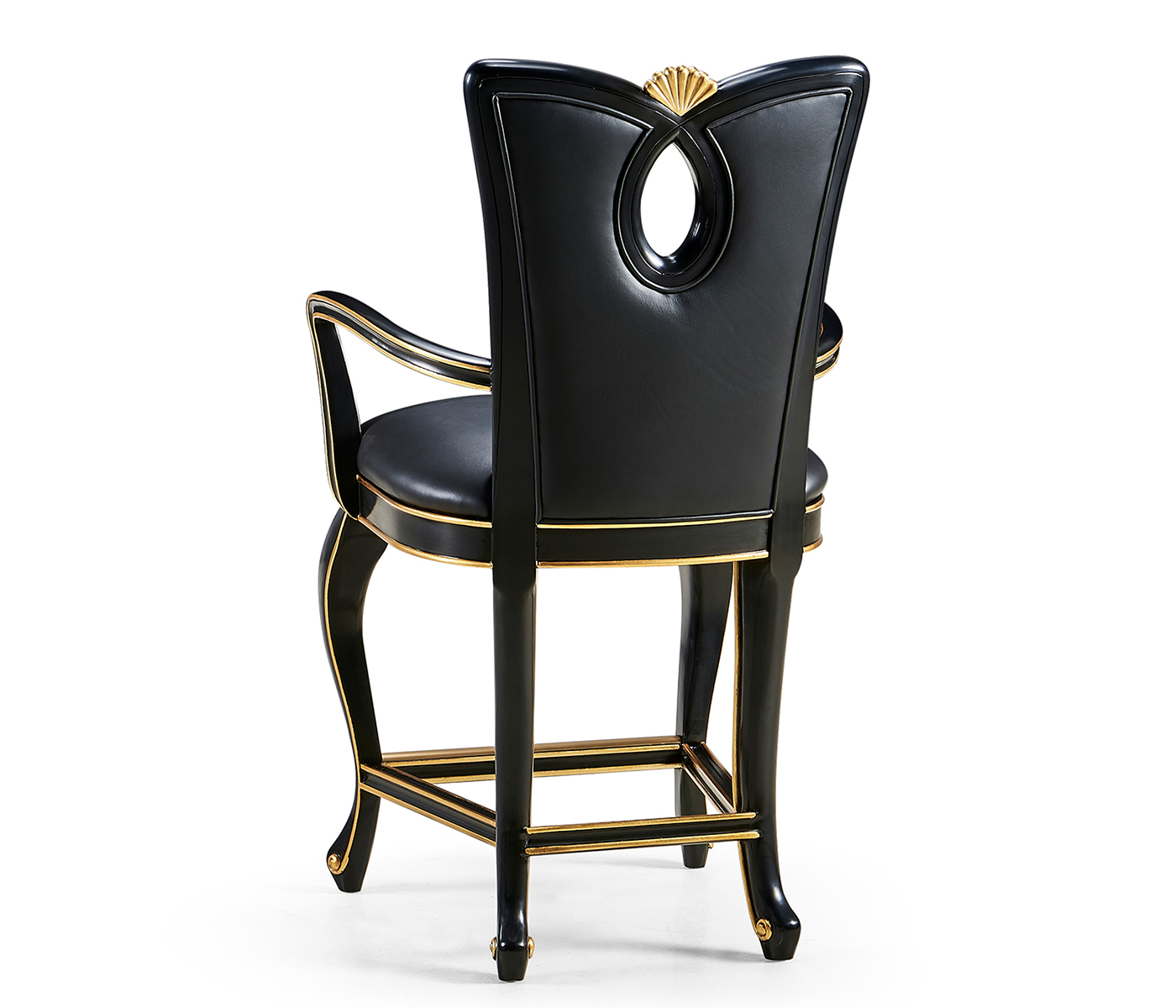 Black Painted Counter Stool (Arm)