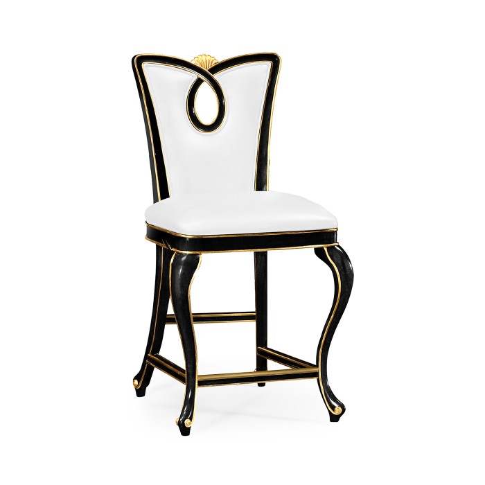 Black painted counter stool (Side)