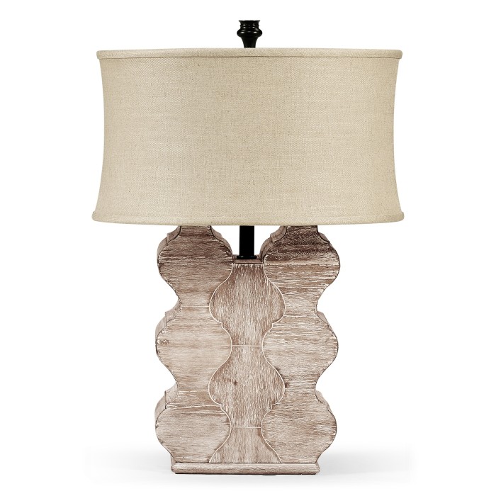 Limed Acacia Table Lamp