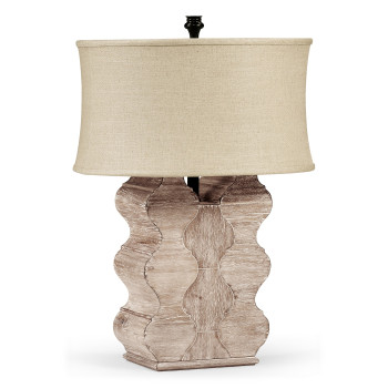 Limed Acacia Table Lamp