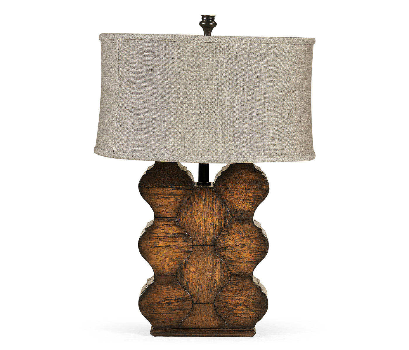Rustic Walnut Wood Table Lamp