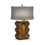 Rustic Walnut Wood Table Lamp