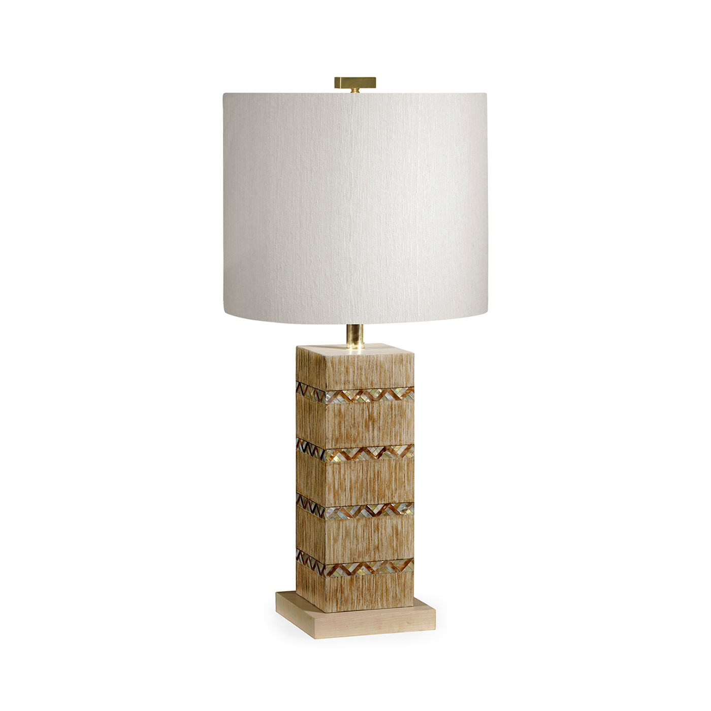 Herringbone Shell Inlaid Lamp