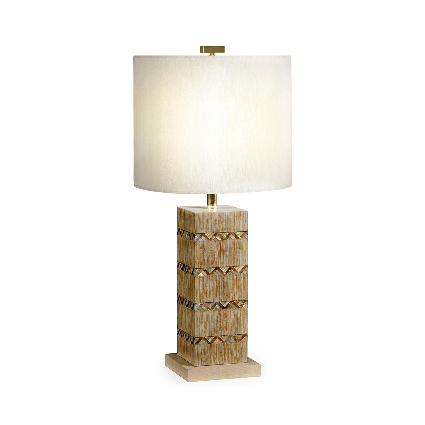 Herringbone Shell Inlaid Lamp