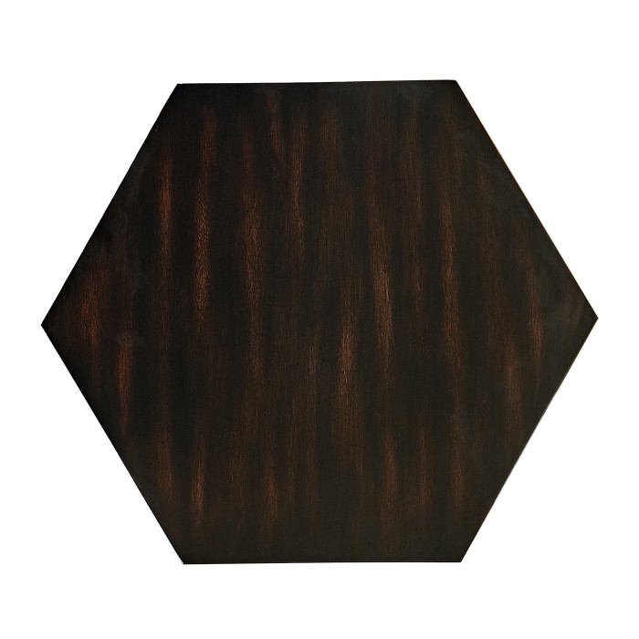 Hexagon lamp table (Ebonised)