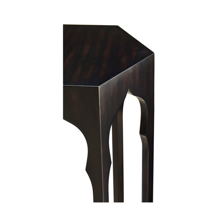 Hexagon lamp table (Ebonised)
