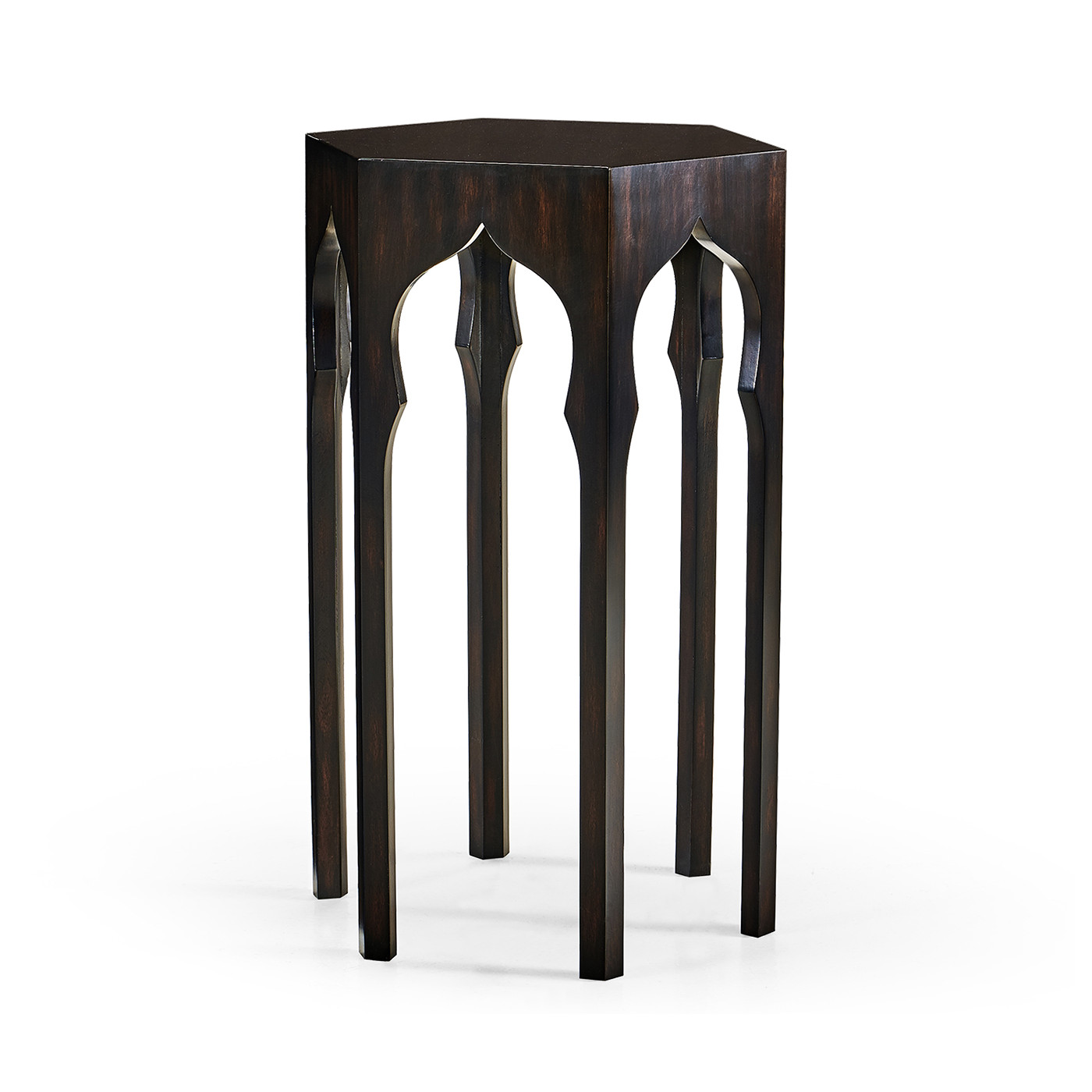 Hexagon lamp table (Ebonised)