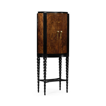 Black Barleytwist Drinks Cabinet