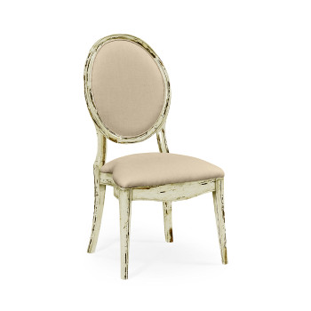 Spoon back upholstered stacking dining chair