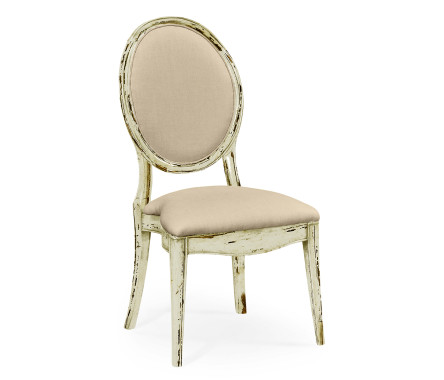 Spoon back upholstered stacking dining chair