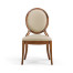 Stacking Spoon Back Walnut Dining Side Chair, Upholstered in Mazo