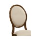 Stacking Spoon Back Walnut Dining Side Chair, Upholstered in Mazo