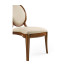 Stacking Spoon Back Walnut Dining Side Chair, Upholstered in Mazo