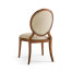 Stacking Spoon Back Walnut Dining Side Chair, Upholstered in Mazo
