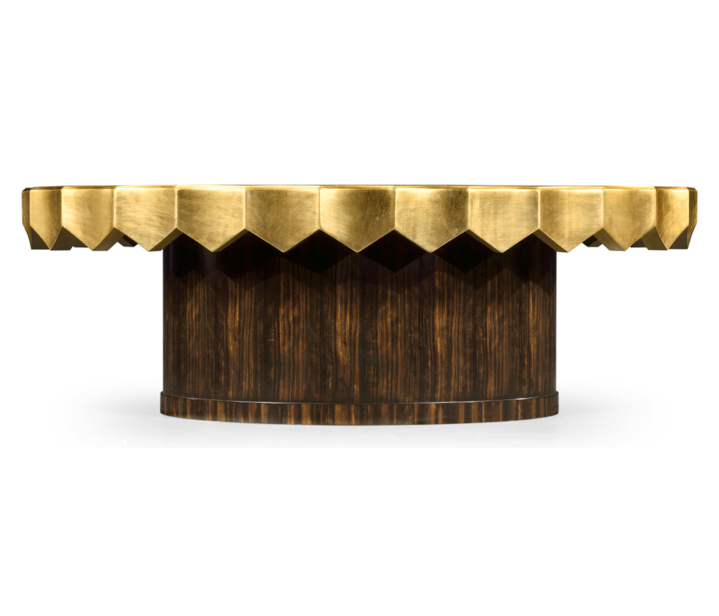 Macassar & Églomisé Oval Cocktail Table
