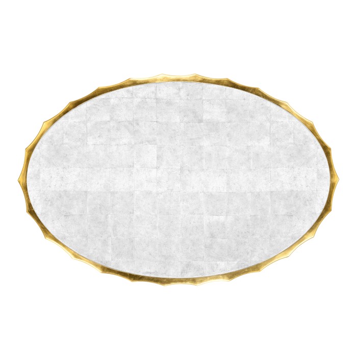 Macassar & Églomisé Oval Cocktail Table