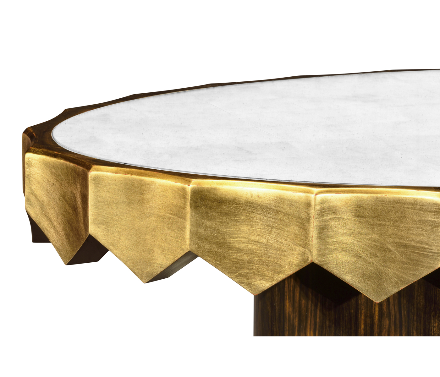 Macassar & Églomisé Oval Cocktail Table