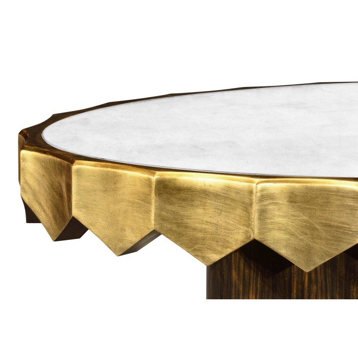 Macassar & Églomisé Oval Cocktail Table