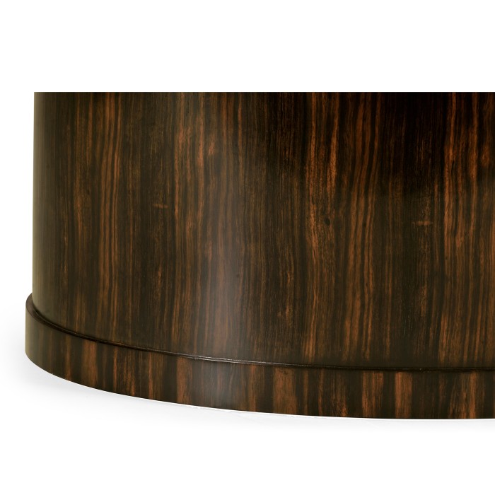 Macassar & Églomisé Oval Cocktail Table