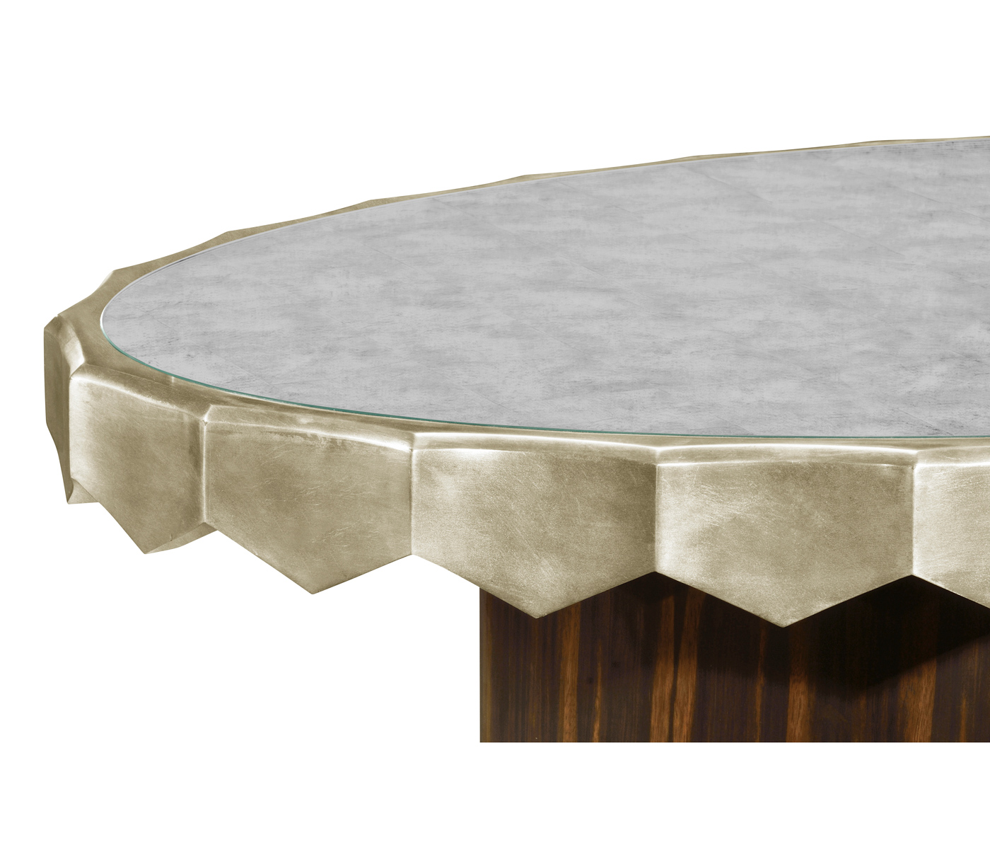 Églomisé Oval Cocktail Table