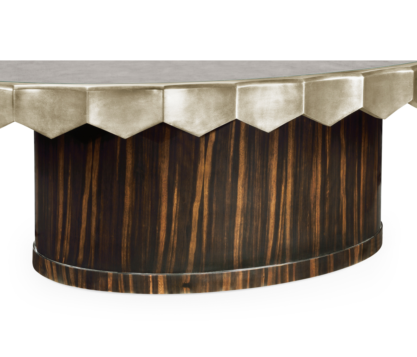 Églomisé Oval Cocktail Table