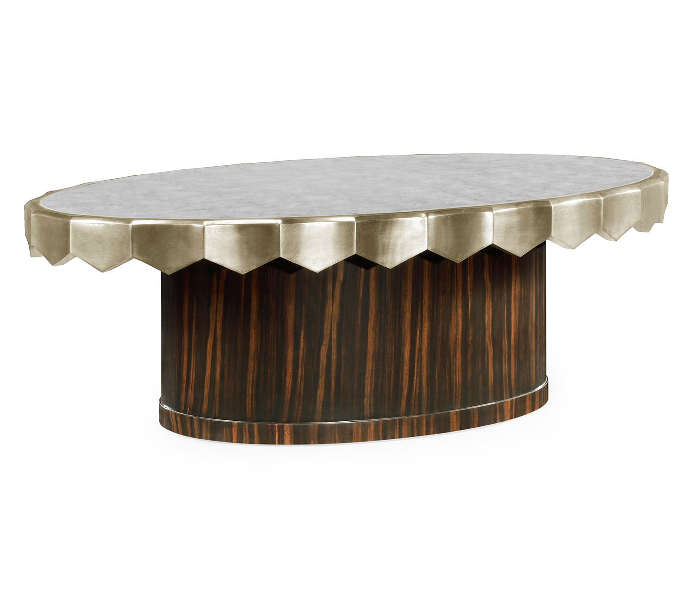 Églomisé Oval Cocktail Table