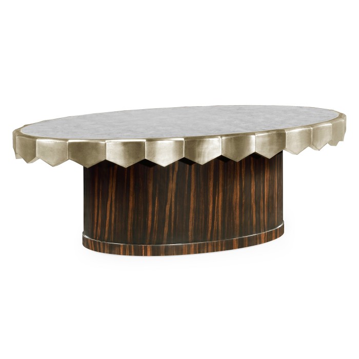 Églomisé Oval Cocktail Table