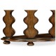 Demilune Console Table in Rustic Walnut