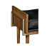 Cosmo Hyedua Stool, Upholstered in Black Leather