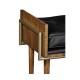 Cosmo Hyedua Stool, Upholstered in Black Leather