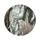 Round Geometric Faux Black & Grey Marble Wine Table