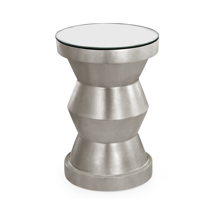 Silver-leaf gilded round wine table
