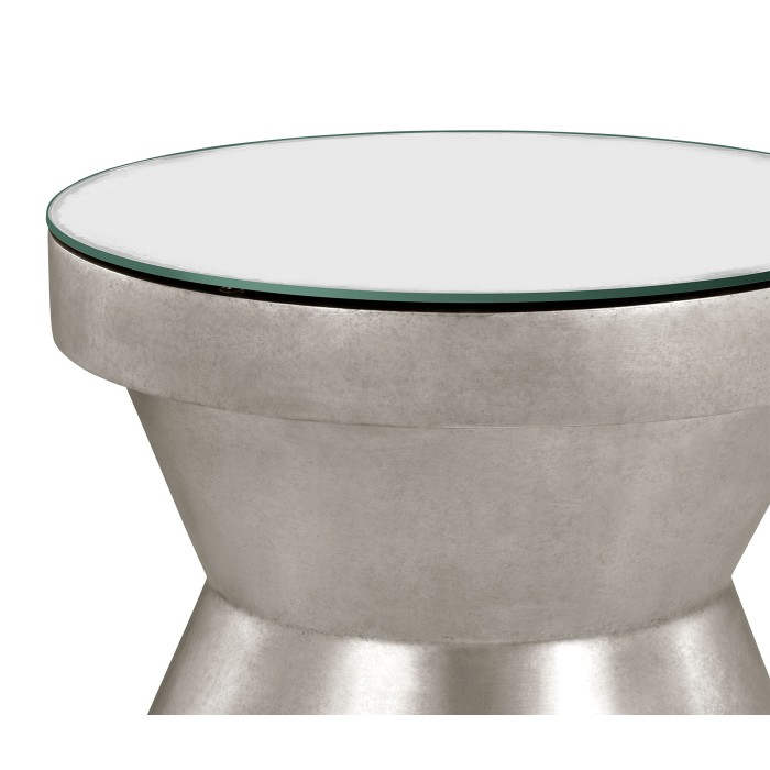 Silver-leaf gilded round wine table