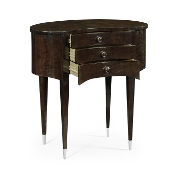 Black Eucalyptus Kidney Shaped Side Table