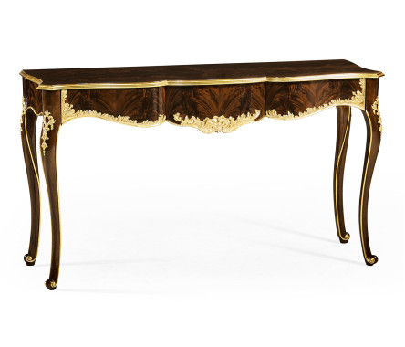 Console table with gilded carving
