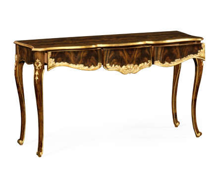 Console table with gilded carving