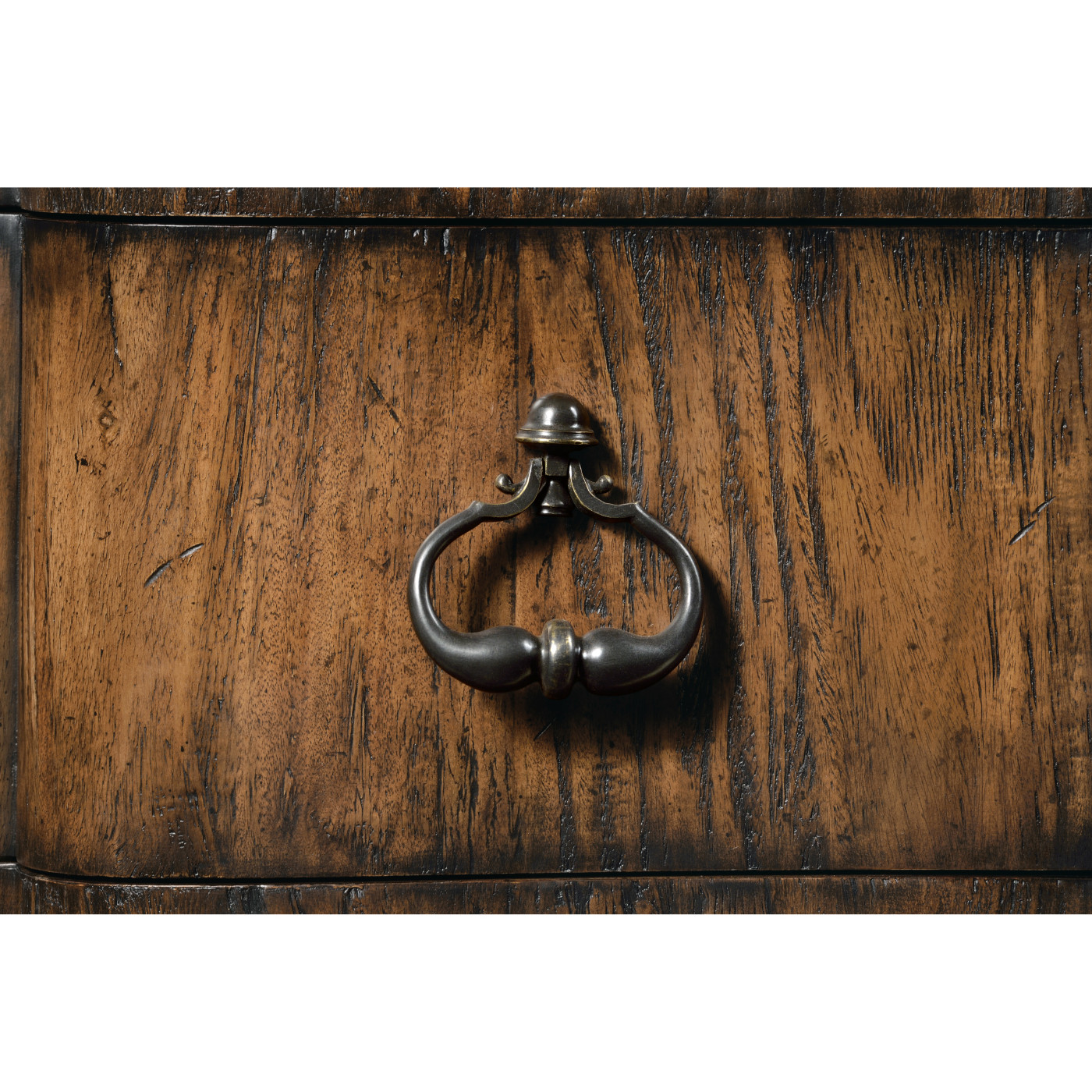 3 tiered étagère with drawers in rustic walnut