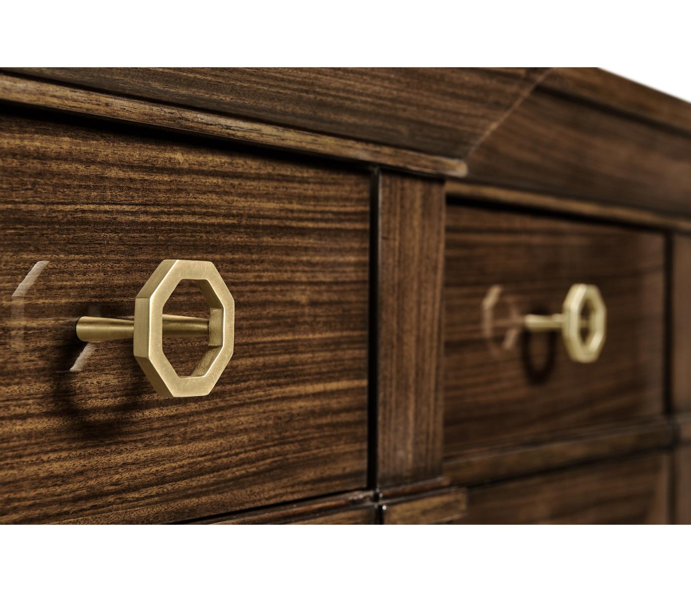 Dark Rosewood Four-Door Display Cabinet